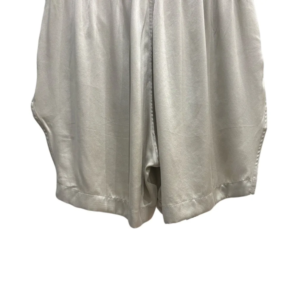 High Street dark Ro Asymmetric Silk Shorts Men's Drawstring Fashionable and Versatile Design Casual Casual Loose Shorts