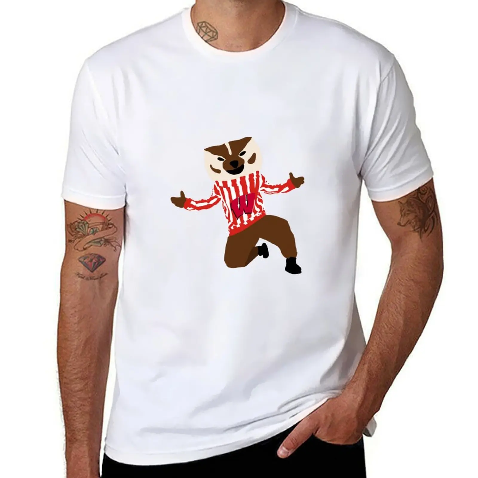 

bucky the badger T-Shirt t shirt men 100% cotton luxury brand man t shirts for men casual t shirts with prints T-shirt