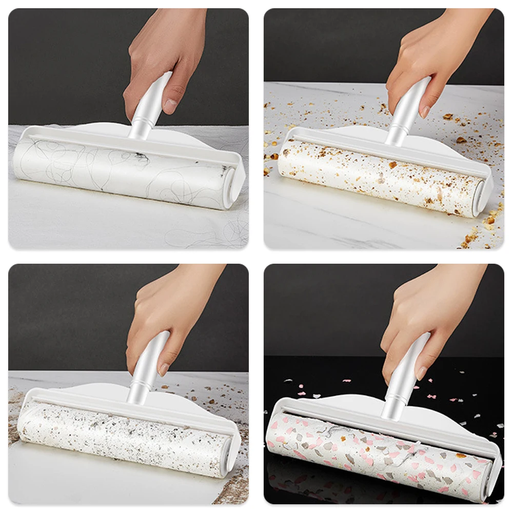 Picture 4: Refill Roller Sticky Brush Lint Roller Brush Tearable Sticky Dust Paper Drum Type Bed Hair Stick Dust Remover Sticky