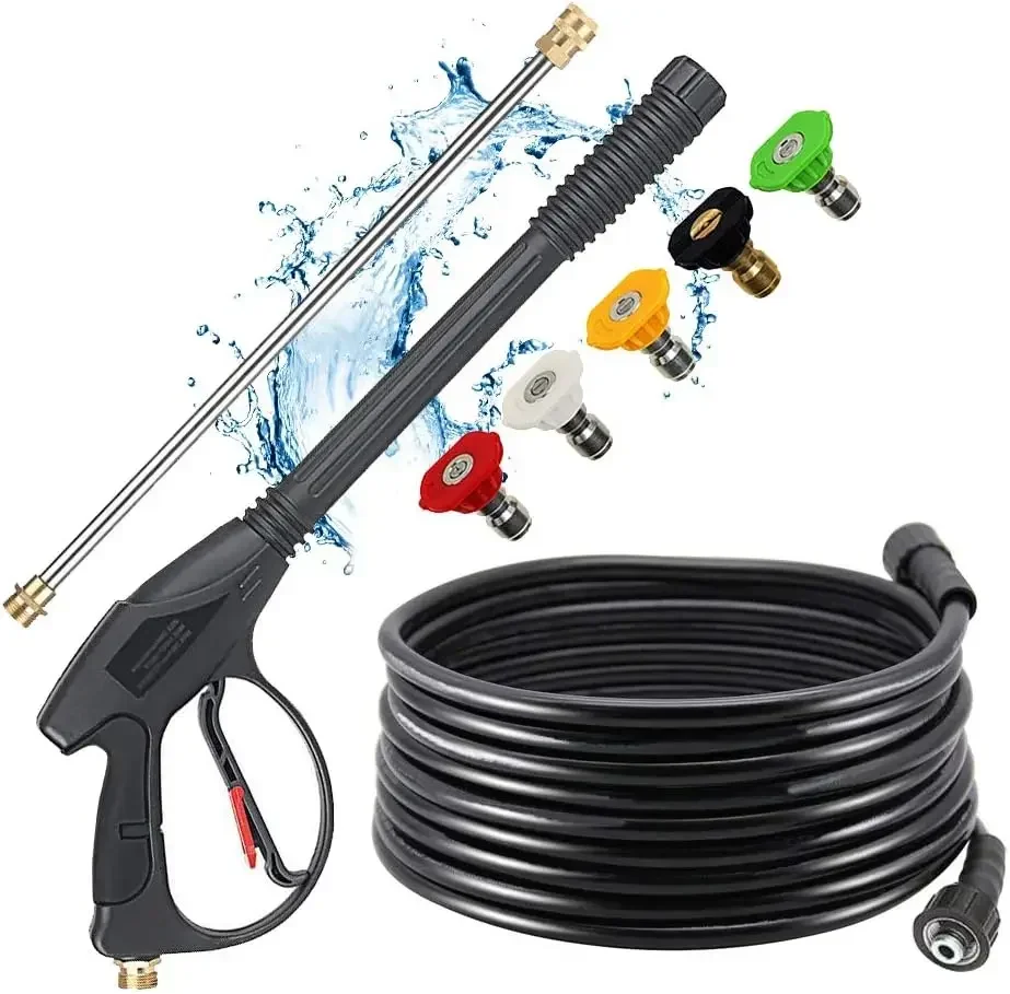 

Pressure Washer Gun with Extension Wand and 26" Hose, Pressure Washer Gun with 26inch Pressure Washer Hose,16inch Extension Wand