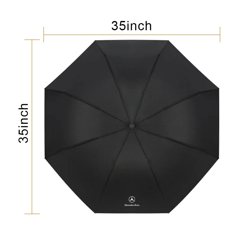 Windproof Rain Fully Automatic Compact 3 Folding Umbrella For Mercedes Benz AMG CLK CLA A180 W108 W201 W212 M ML GLA GLS E Class