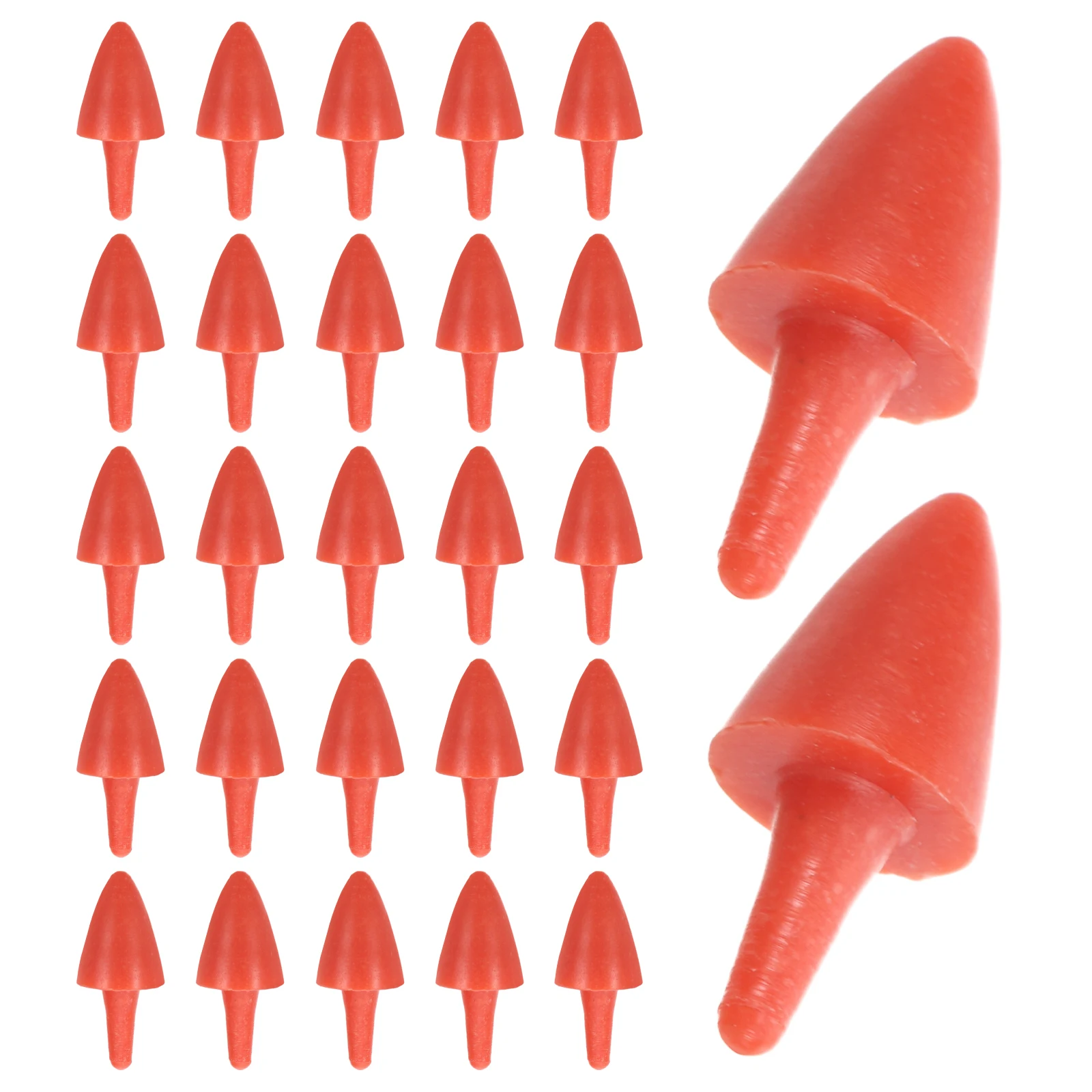 

100pcs Snowman Nose Toy Carrots PVC Beads for DIY Crafts Winter Decor Supplies Mini Accessories Snowman Parts