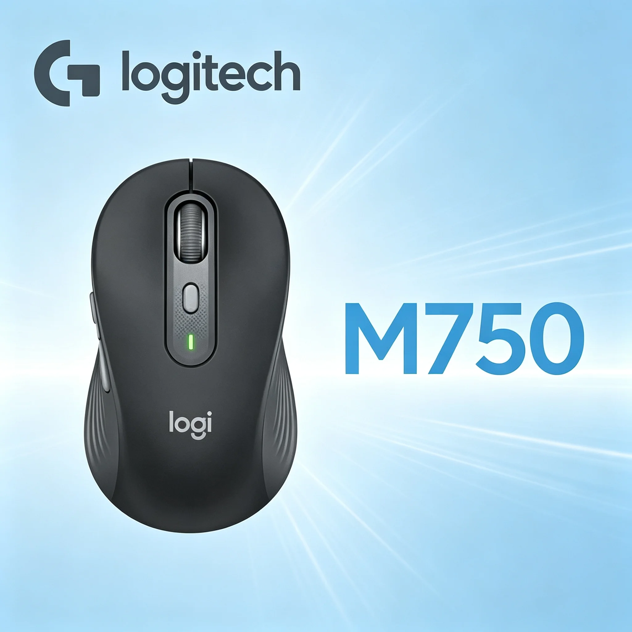 Precision Tracking Logitech Signature M750 Wireless Mouse,Noiseless Silent Clicks,Logi Bolt USB Receiver Ergonomic Mice For Offi