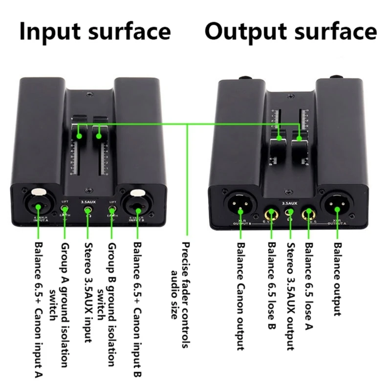 

Studio Eliminators with Interfaces, Quality Sound Filter with Volumes Control Balanced Output Noise Isolators