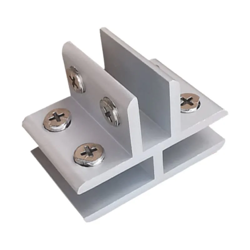 Aluminum Alloy Glass Clip Fixed Bracket T-Shaped Cross Support Plate For Wooden Board Combination 90/180 Degree Angle Clamp