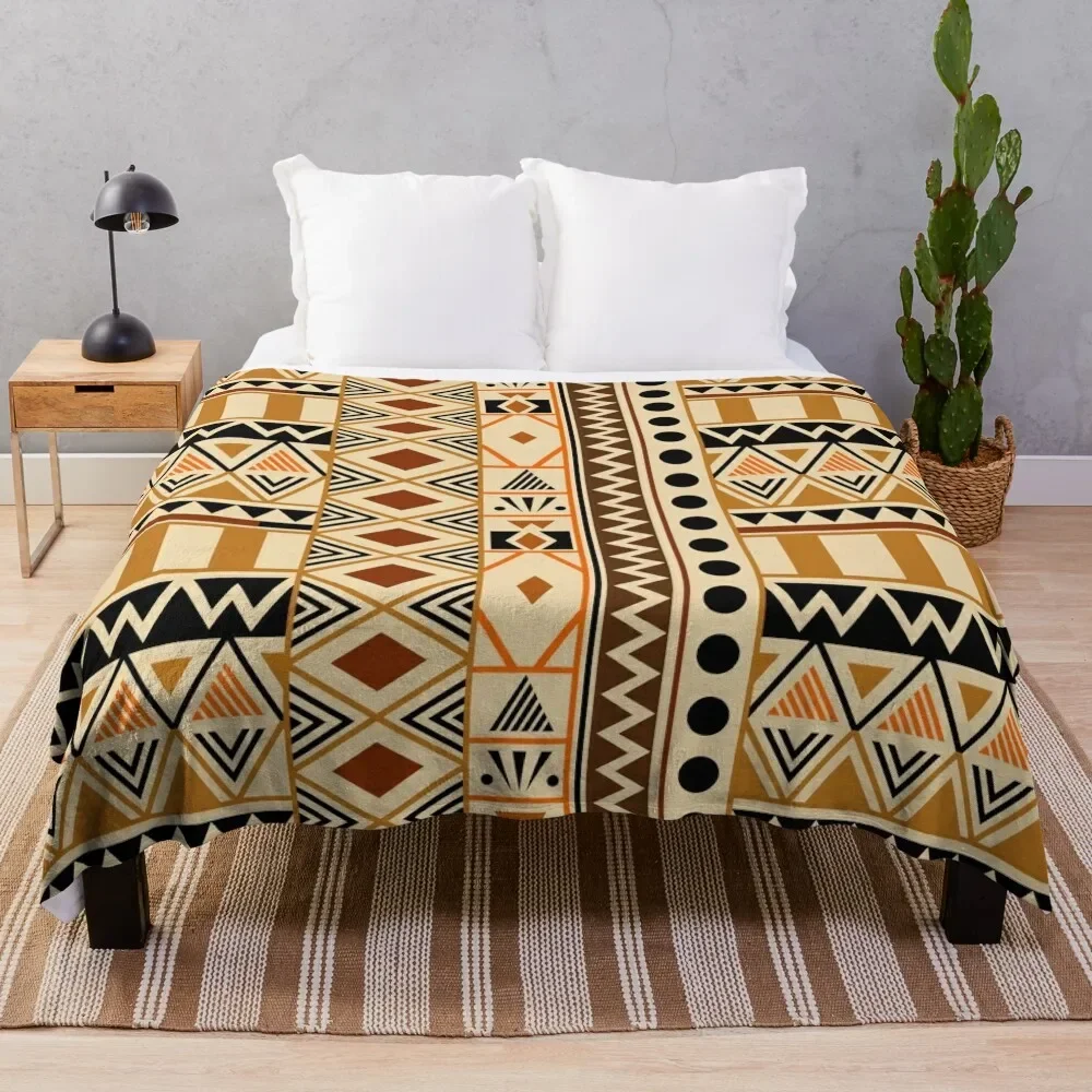 

Geometric African Tribal Pattern Throw Blanket Cute Plaid bed plaid Sofas blankets and throws Blankets