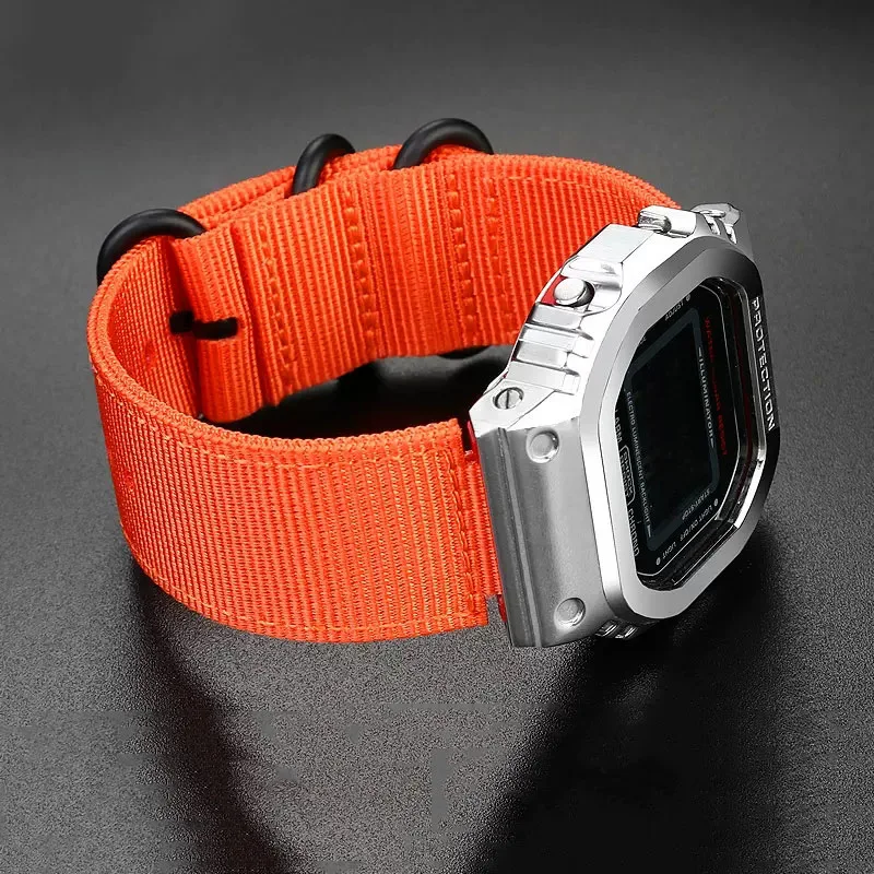 For Casio G-Shock GBA-800-1A GBA-800-7A GBA-800-9A GBA-800-DG GA-800 GBD-800 GA110 16mm Strap Modified Nylon Watch band Bracelet