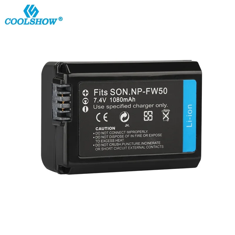 NP-batería de NP-FW50 FW50 para cámara Sony, para modelos a6500, a6300, a6000, a5000, a3000, NEX-3, Alpha, a7R, a7, a7rii, 7R, 7S, a7S, 1080mah