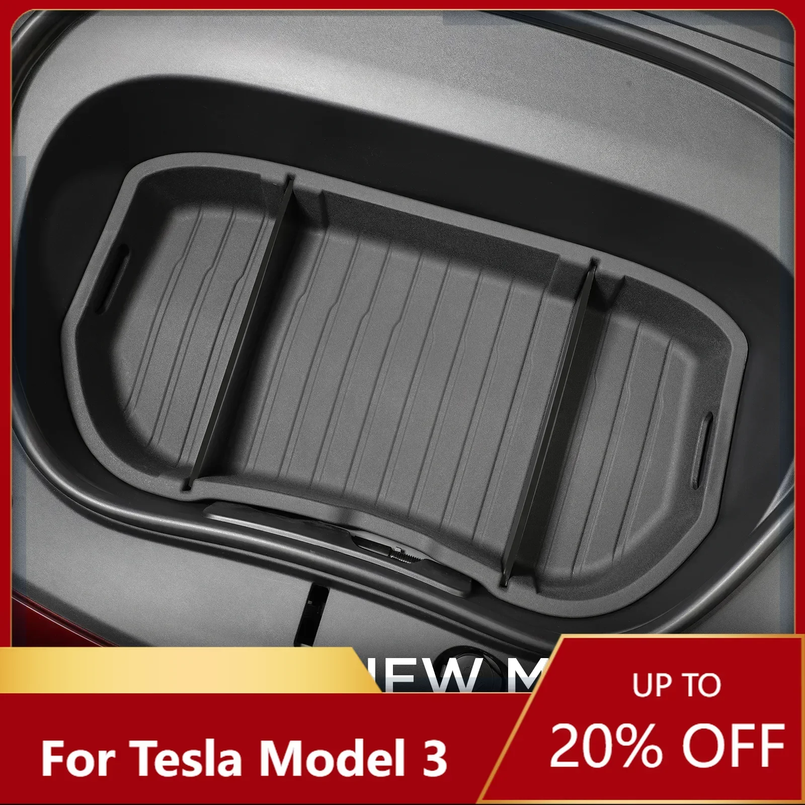 New！For Tesla Model 3 Front Trunk Storage Box Organizer Tray Mat Model3 Highland 2024 Rear Trunk Storage Pad Car Accessories