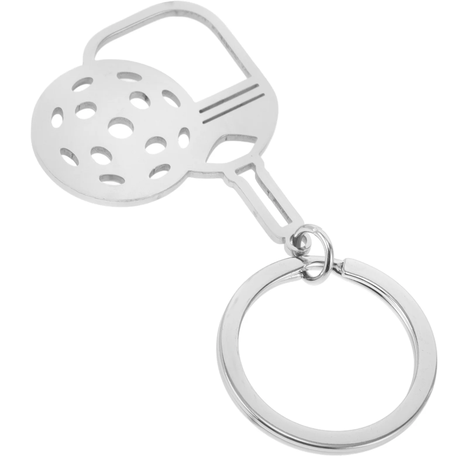 

Racket Pendant Sports Jewelry Holder Keychain Pickleball Ornaments Stainless Steel Volleyball