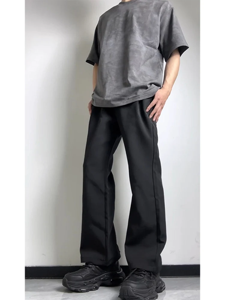 

Bla Slim Fit Straight Leg Jeans Men's Summer Thin Tall Elastic Micro Flared Long Jeans Youth Trendy mid Waist Jeans