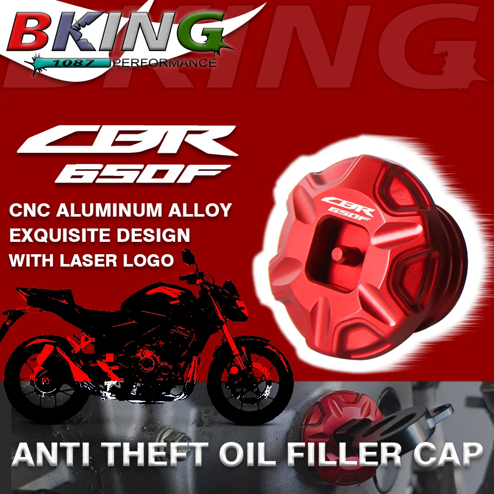 

Newest Tamper Resistant Anti theft Engine Oil Filler Cap Parts For HONDA CBR650F CBR 650F CB650F CB500F CB 500 650 Accessories