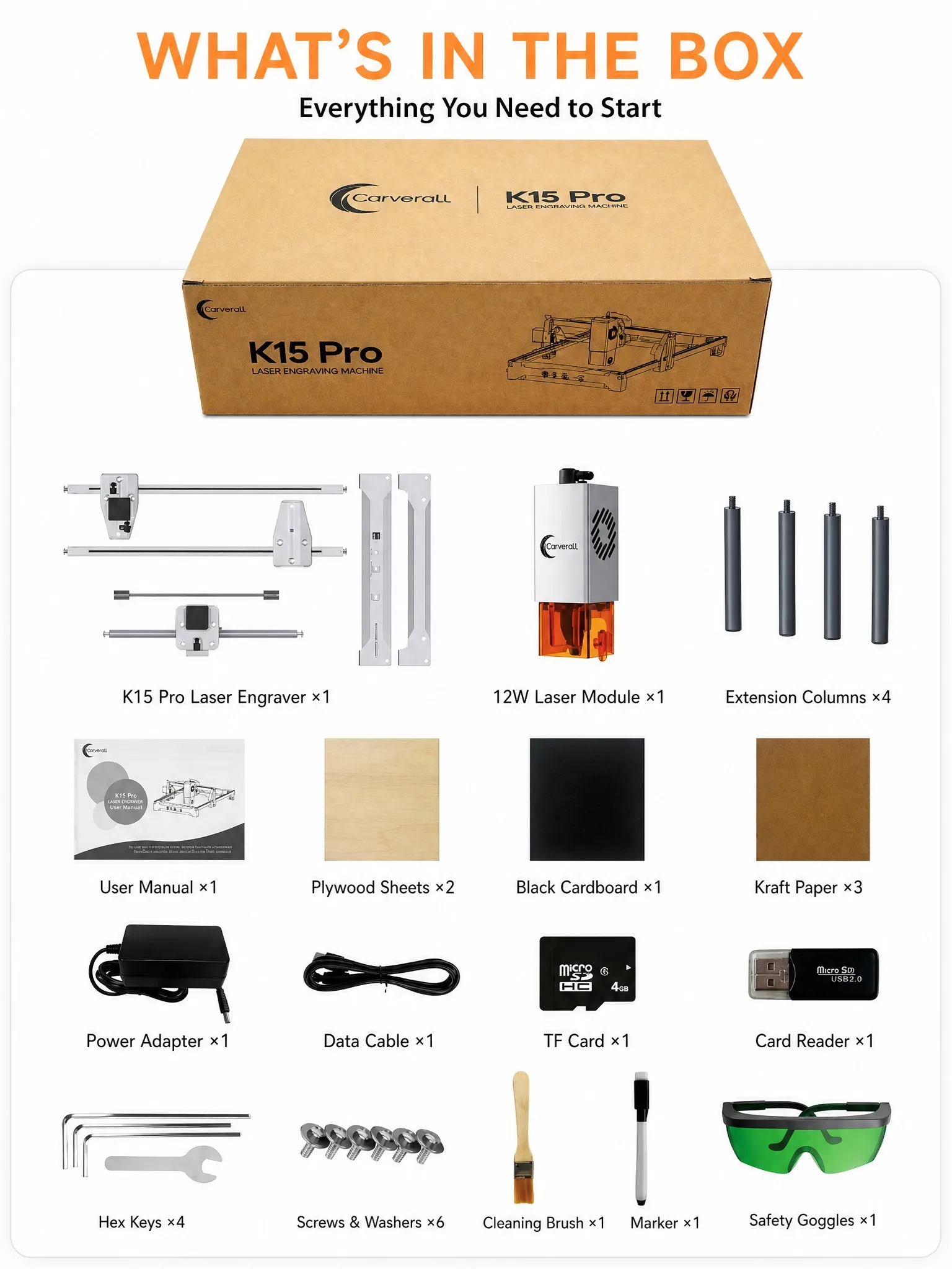 Carverall K15PRO 7W 12W Lasergravurmaschine Laserschneider und Gravierer Diodenlaser-Gravurmaschine für Holz Acryl Leder Metall Hochpräzise A4 Arbeitsfläche DIY Handwerk Personalisierte Geschenke Kleinunternehmen Heimwerkstatt – Detail 19