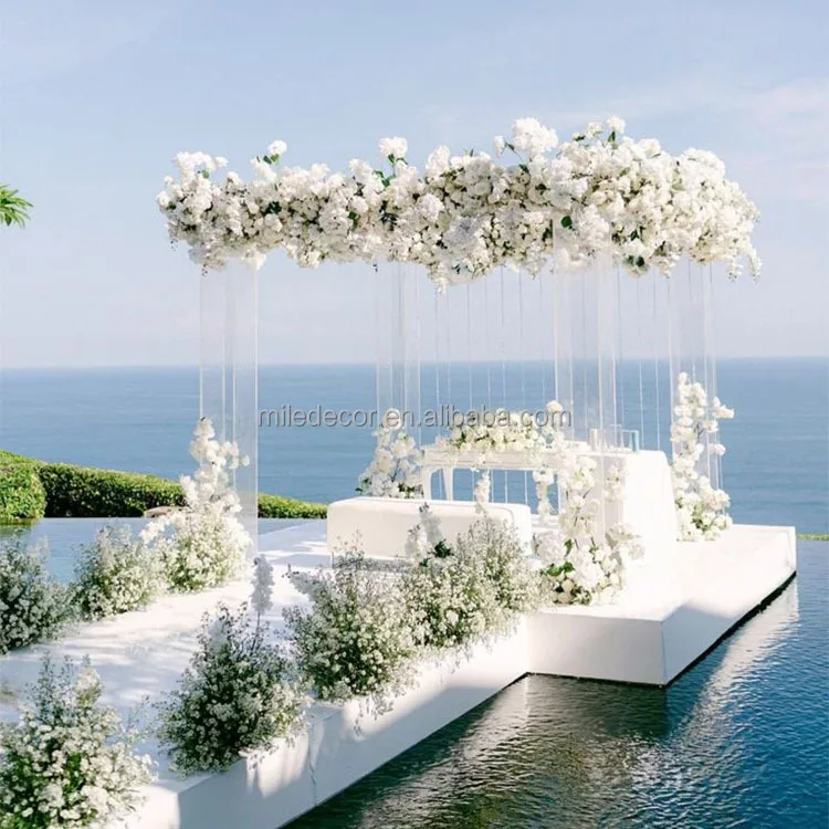 CustomizeWedding Decoration Canopy Transparent Clear Acrylic Wedding Mandap Chuppah