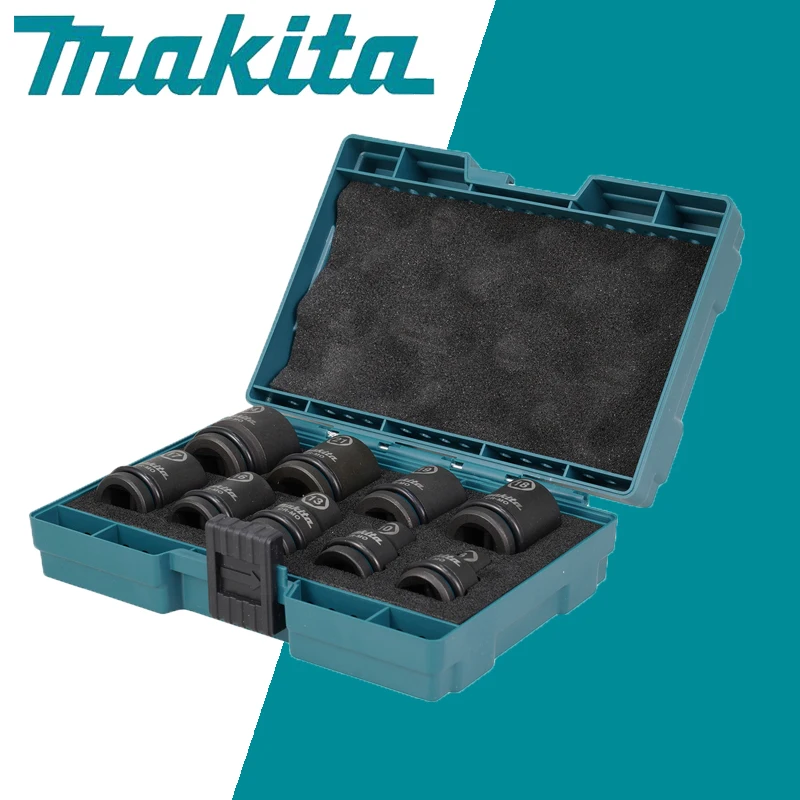 Makita Original E-16564 Socket Spanner Set Chromium Molybdenum Material Durable Multifunctional Tool Accessories Socket 9PCS