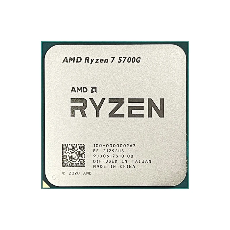 معالج وحدة المعالجة المركزية AMD R7 5700G الجديد Ryzen 7 5700G ثمانية النواة ستة عشر خيط 4.6 جيجا هرتز 65 واط TDP L3 = 16 متر مقبس AM4 ولكن بدون مبرد