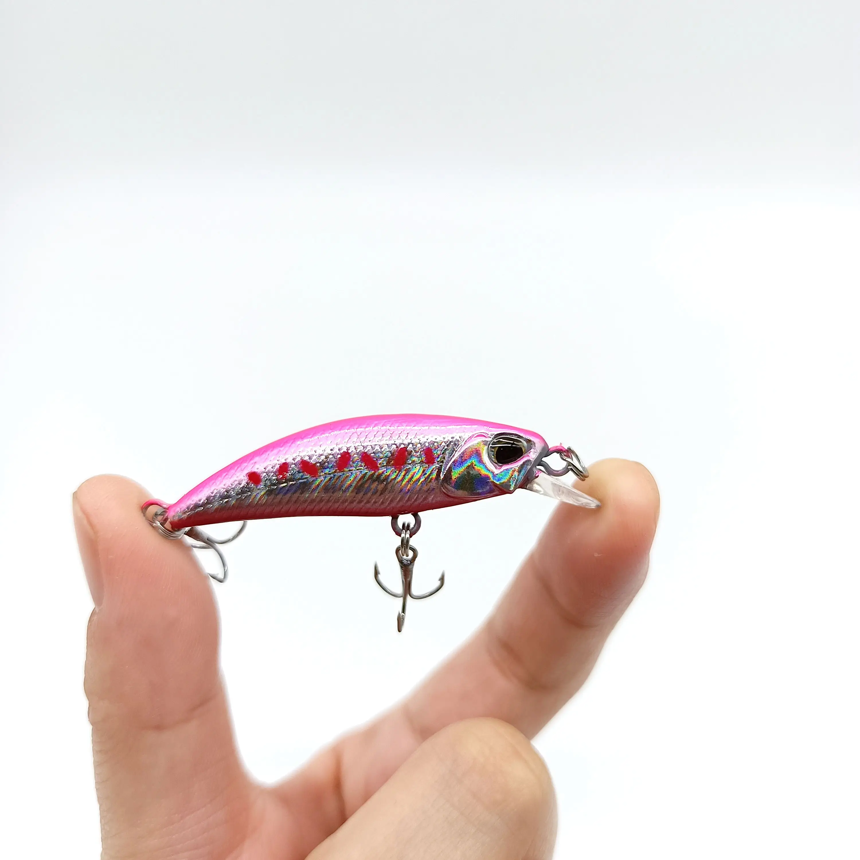 DUODUOYU 1PCS Mini Sinking Minnow Fishing Lures 3g/55mm Artificial Plastic Hard Bait Wobblers Fishing Tackle