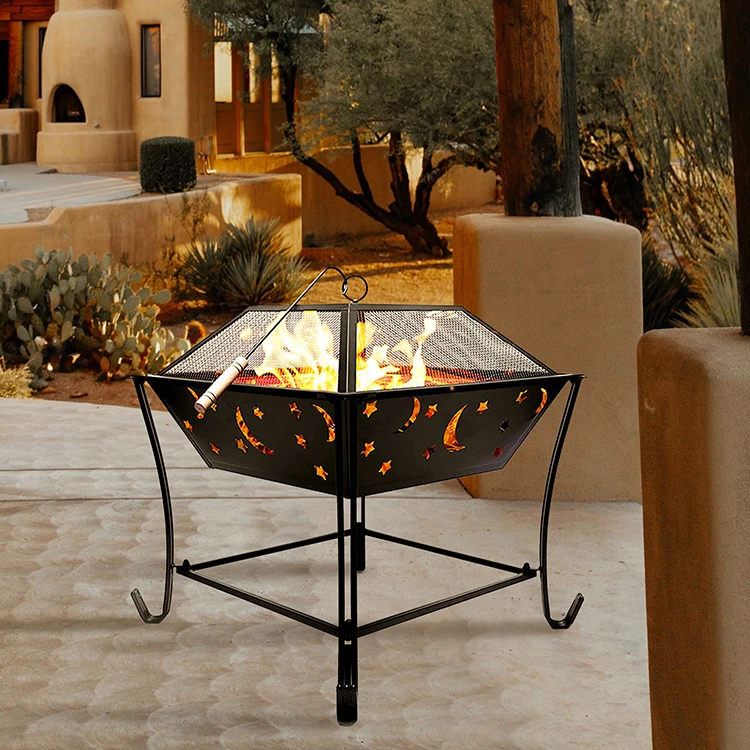 forHOMFUL Outdoor Garden Portable Fire Pit Courtyard Metal Steel Bowl Fire Pit