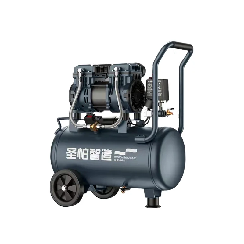 220V 1390W 15L 30L 0.7/0.8Mpa 2850 rpm Silent Oil-free Air Compressor Spray Painting High-pressure Air Pump Portable