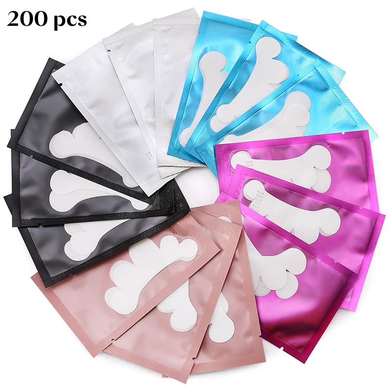 Hurtownia 200 para rzęs Paper Paper Patle Patche Hydrożelowe żelowe kłackie szczepione szczepione fałszywe rzęsy