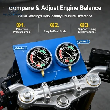2-Zylinder-Motorrad-Vergaser-Synchronisations-Kit, Vergaser-Balancer-Messgerät-Set, Zündungstester, Motorrad-Diagnosewerkzeug