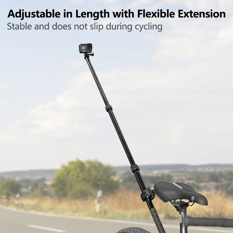 Motorbike 115cm Extension Rod Pole Selfie Stick Telescopic For Cycling DJI Gopro Mobile 3 4 Action Camera Gimbal Accessories