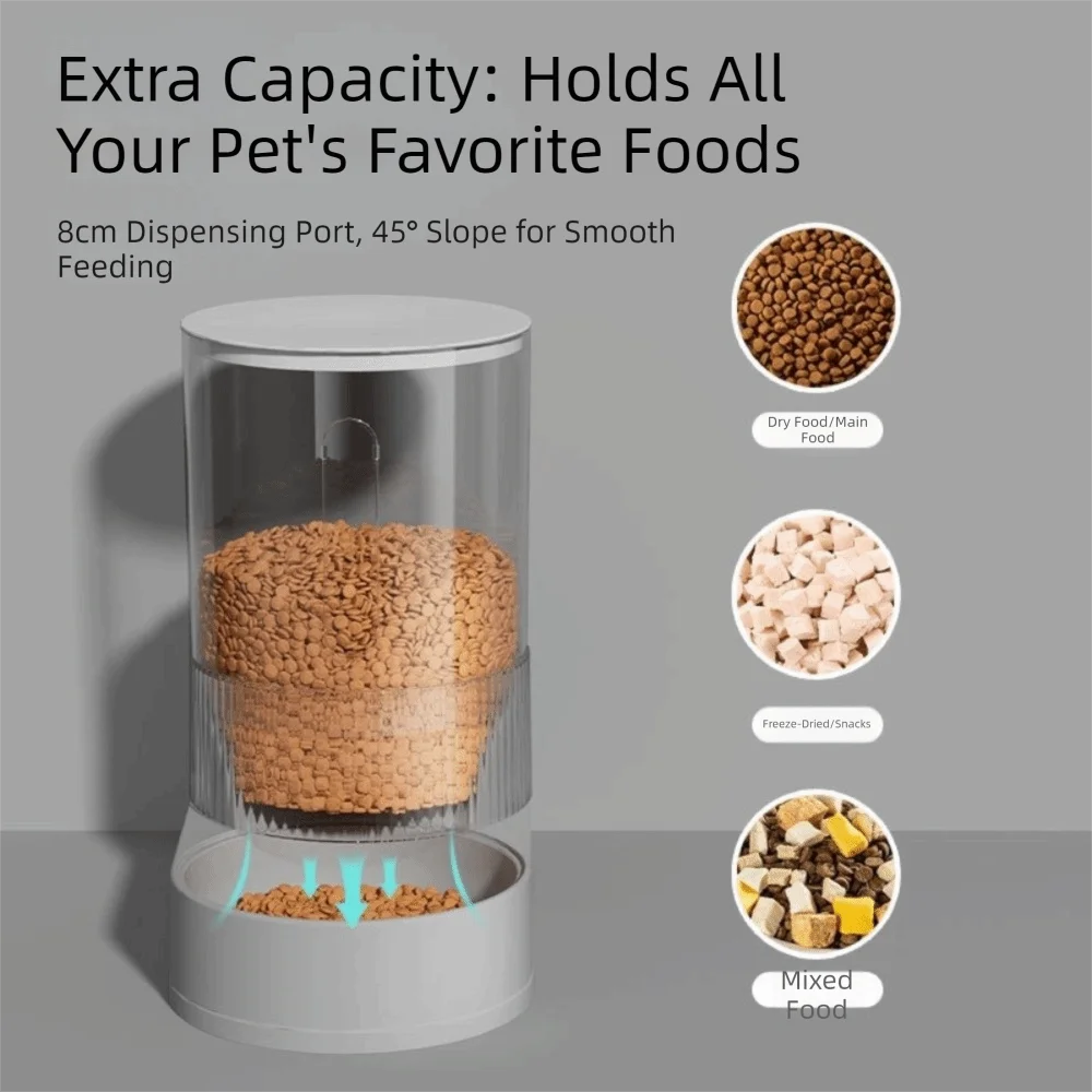 

Transparent Automatic Pet Feeder Large Capacity Spill Proof Pet Water Dispenser Detachable Plastic Pet Water Food Bowl