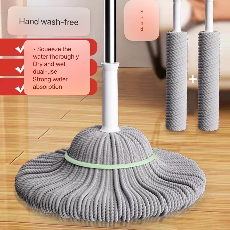 Self-wring water rotating mop hand-wash-free lazy mopping artifact household one-mop dry and wet dual-use old-fashioned mop