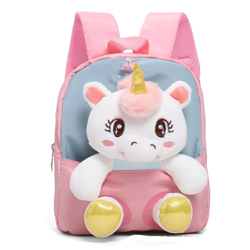 Plush 3D Unicorn Backpack for Girls Kids Children SchoolBag Cute Cartoon School Bags Kindergarten Preschool Baby Shoulder Bag