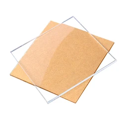 Lastra di plastica trasparente trasparente lastra acrilica polimetilmetacrilato di vetro organico 1mm 5mm 10mm spessore 100*100mm