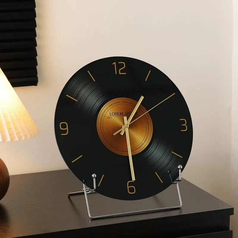 MidCentury Vintage Gramophone TableClock Ornament HomeAccent Piece For LivingRoom TVStand Minimalist Simple Versatile Decor