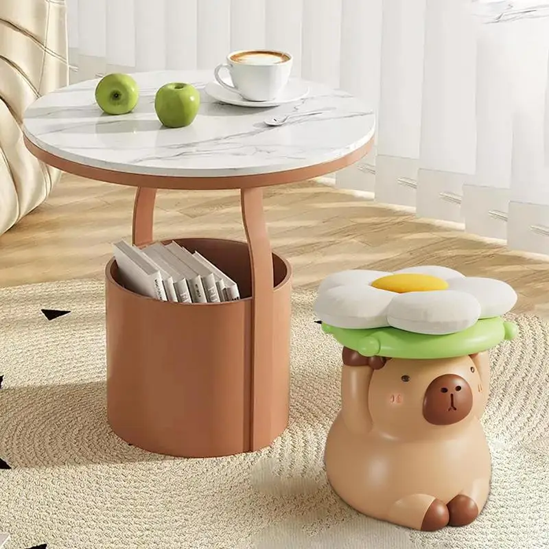 

Capybara Stool Capybara Foot Stool Shoe Changing Stool Seat Cushion Cute Sofa Stool Footrest Seat Animal Footstools Chair For