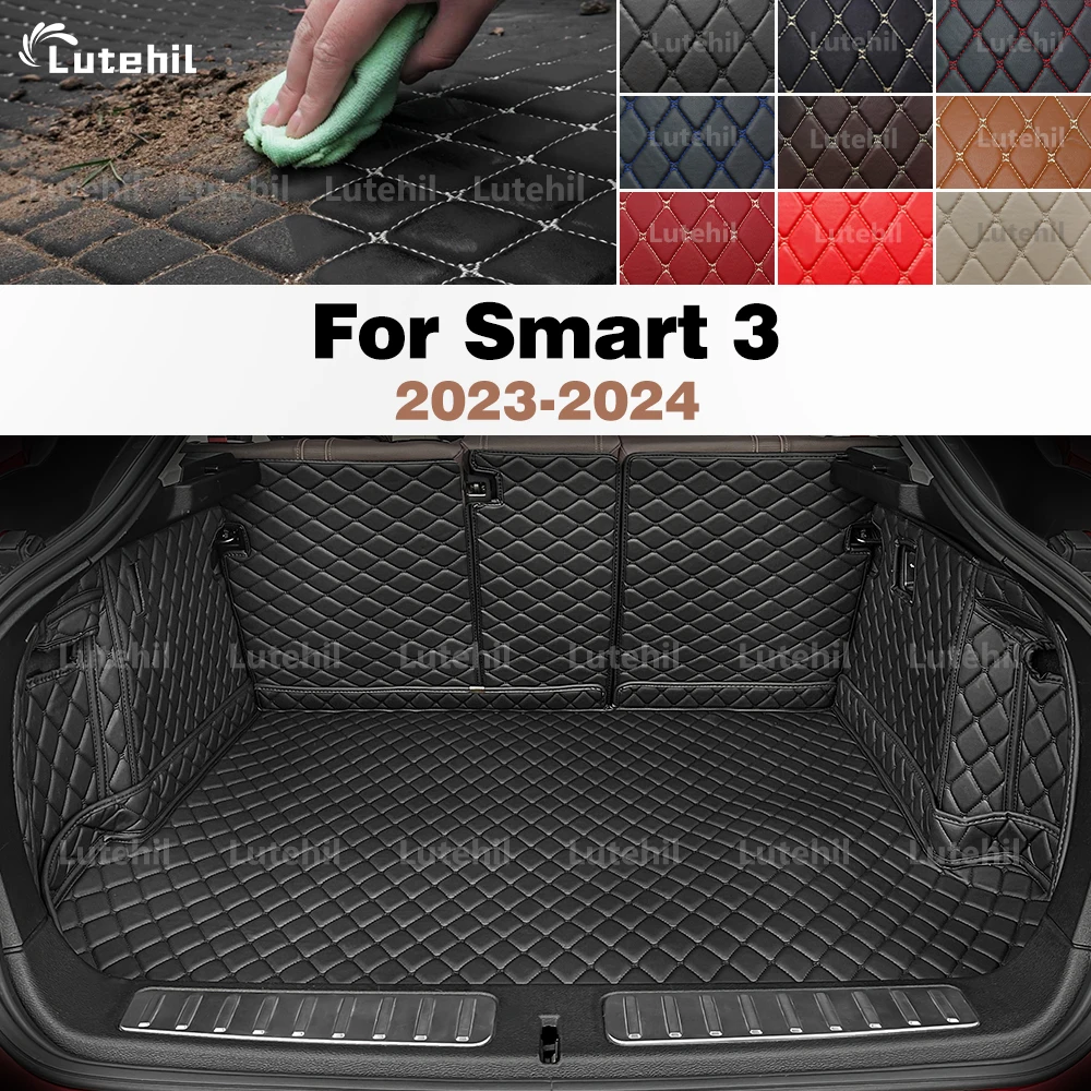 

For Smart 3 2023 2024 Auto Full Coverage Trunk Mat Car Protective Pad Cargo Liner Interior Accessories