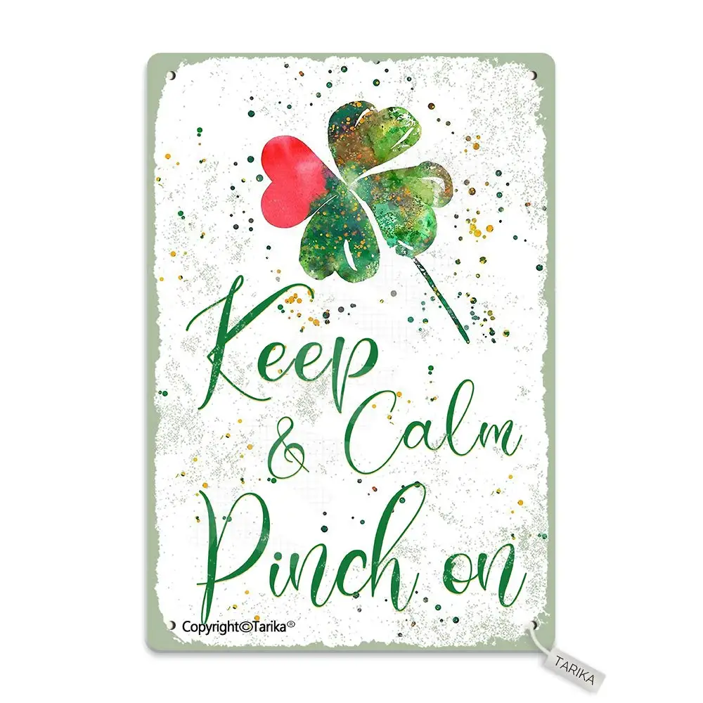 Keep Calm and Pinch On Metal 20X30 cm Vintage Look Decoration Plaque Sign for Home Kitchen Bathroom Farm Garden Garage Inspirati