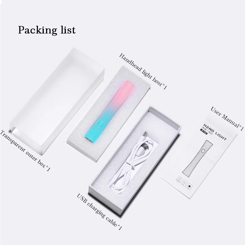 Mini battery storage nail lamp usb portable flashlight pen type LED light therapy machine ultraviolet nail baking lamp gift