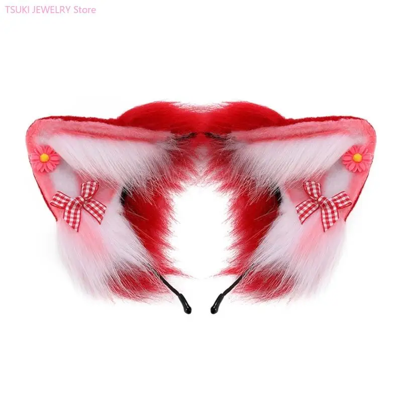 62ke criativamente as orelhas gato desenho animado Bandas cabelo macias