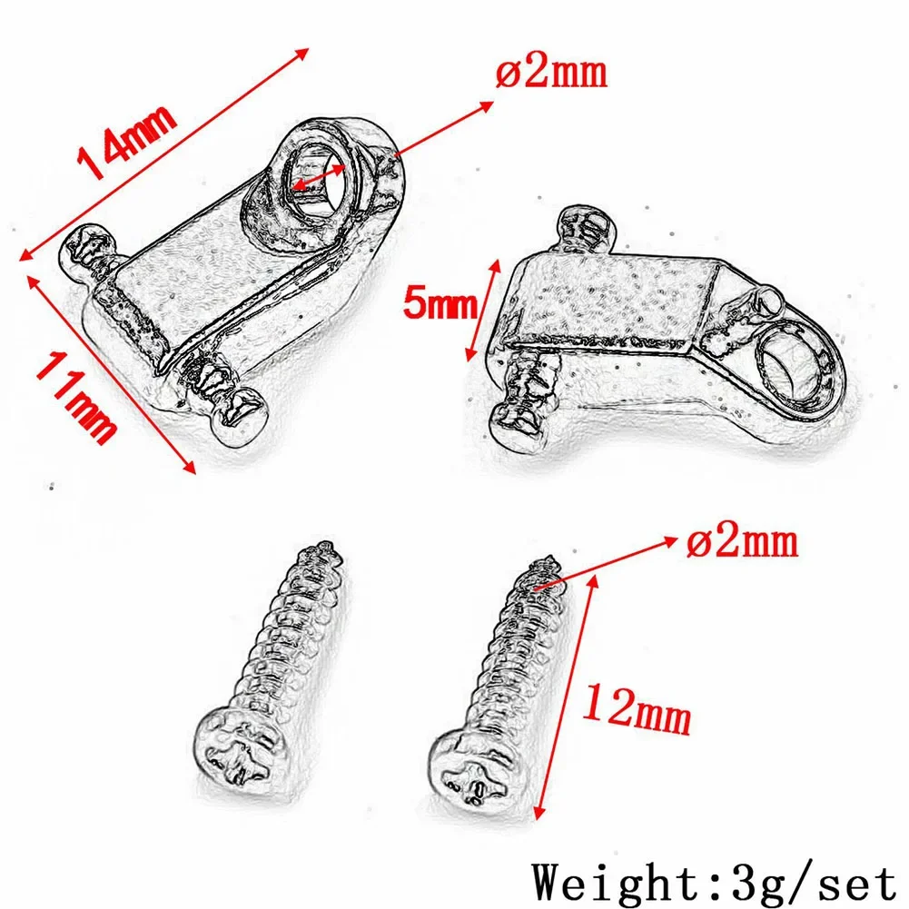 

Guitar Parts String Retainers Approx.10g Metal 1 Pair / 2pcs 10 X 3mm Musical Instruments Parts&Accessories Silvery