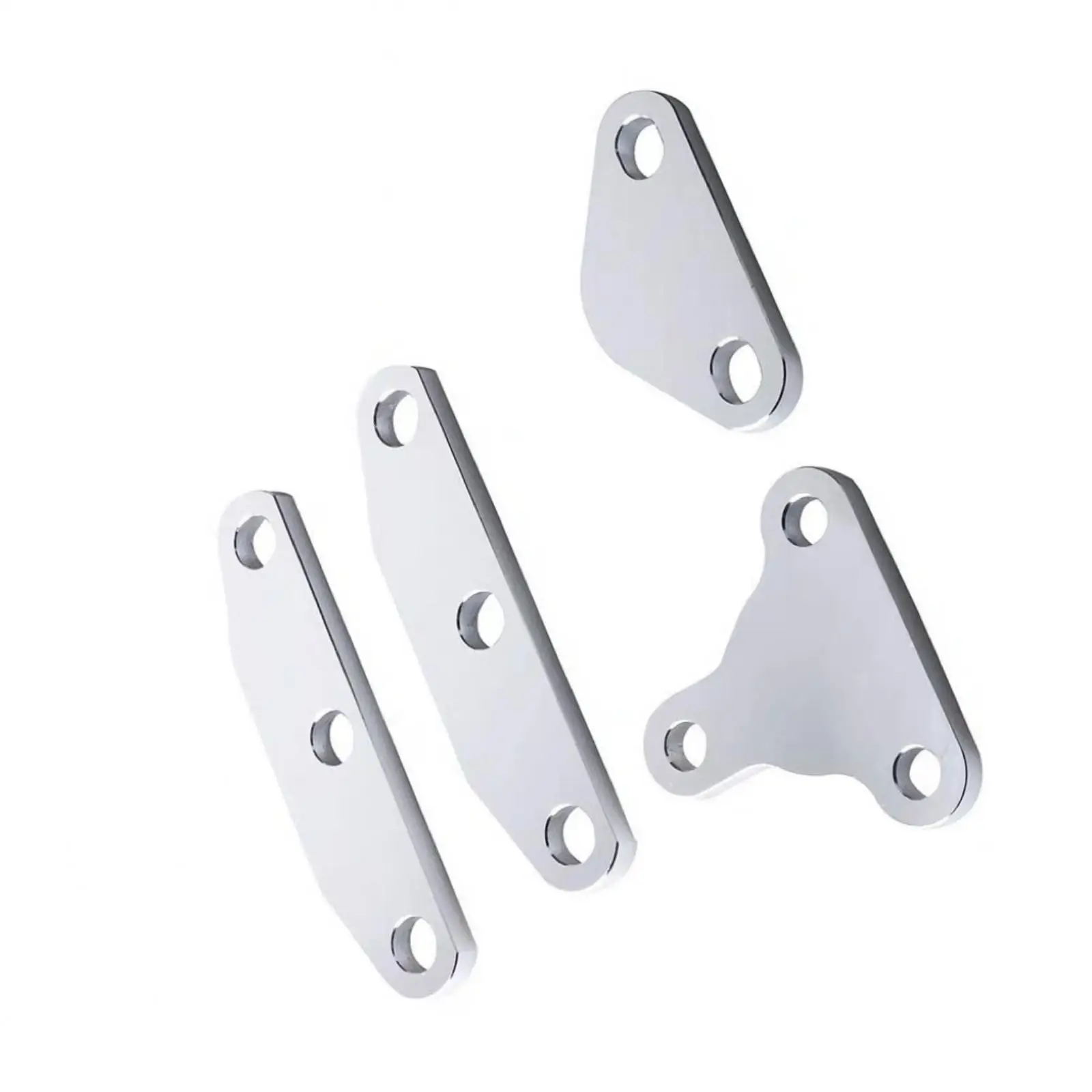 4 Pieces Metal Block-off Plate with Mounting Holes Solid Construction Block-off Plate Silver-Finished for Car Hobbyists, Garage