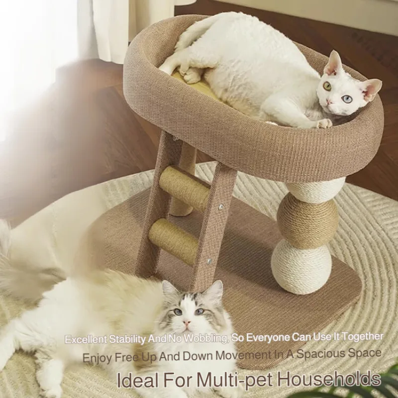 Compact Cat Tower with Bed