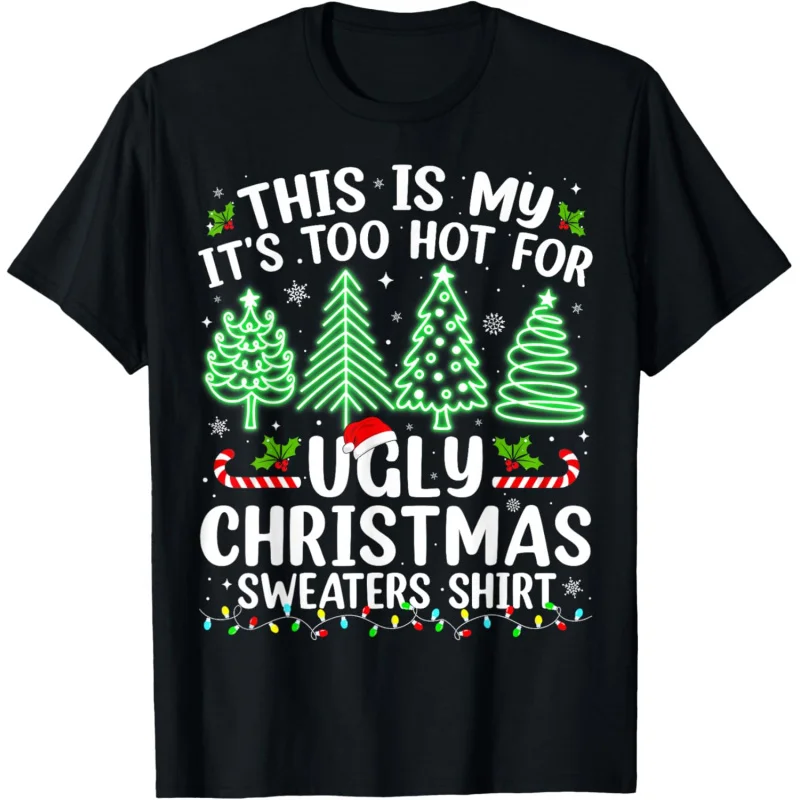 

Ugly Christmas T-shirt Top Funny Ugly Christmas Party Loose Clothes ﻿