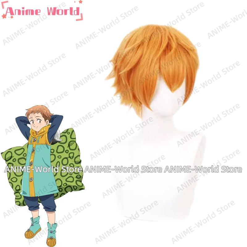 《Custom Size》Anime Sin of Sloth Harlequin King Nanatsu No Taizai Cosplay Costume Halloween Party Uniform Clothes Wig Pillow - view 4