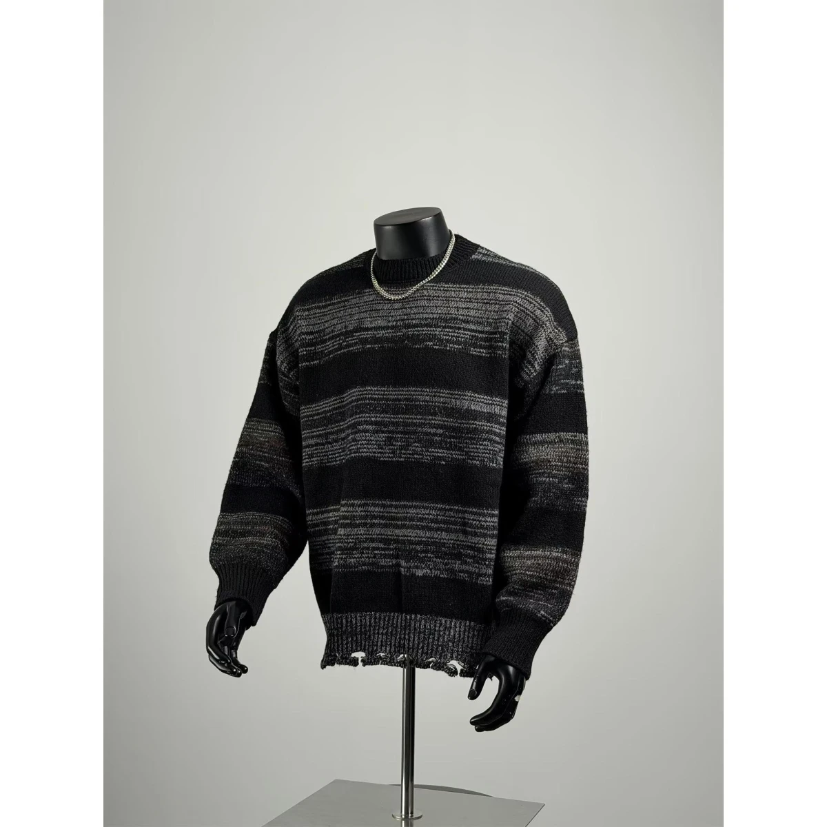 

Свитшот ChillHigh Autumn Winter West Coast с ретро-узором и 3D-вышивкой в виде цветов, в уличном стиле, с круглым вырезом, мягкий, вязаный, свободного кроя