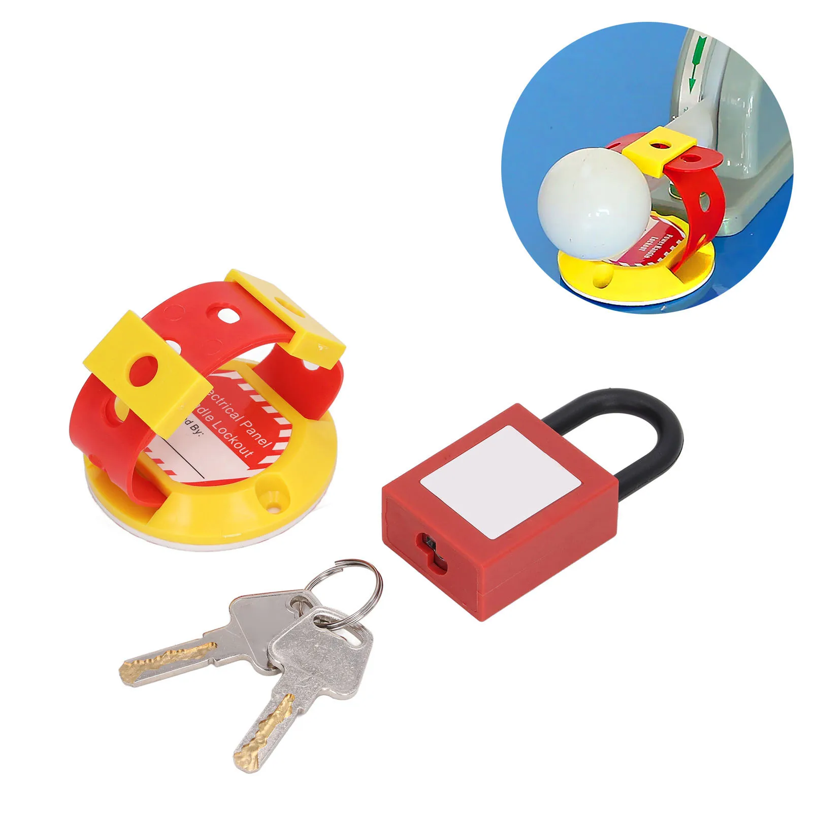 مقبض اللوحة الكهربائية قفل اللوحة الكهربائية مقبض قفل عدة العزل النايلون قفل إمدادات السلامة للصناعة #1