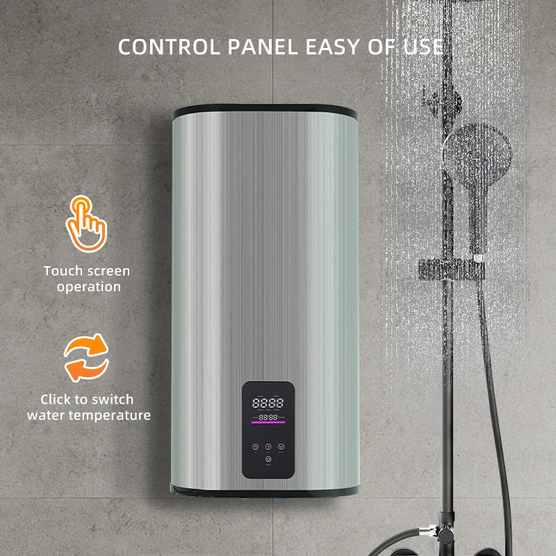 Horizontal 50l Central Water Heater 220V Storage Enamel Tank Geyser Smart Water Heater for Bathroom