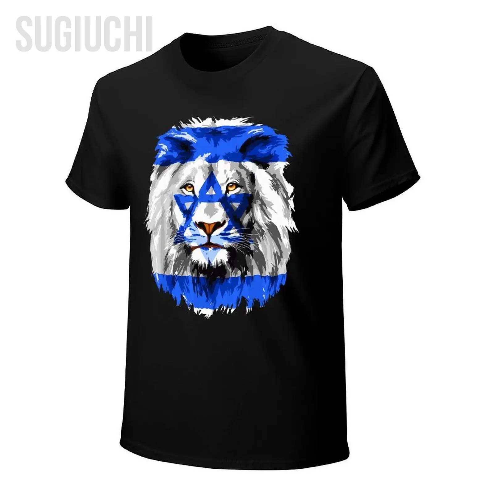 Unisex Men Flag of Israel Lion Israel Flag Tshirt Tees T Shirts Women Boys 100% Cotton T-Shirt