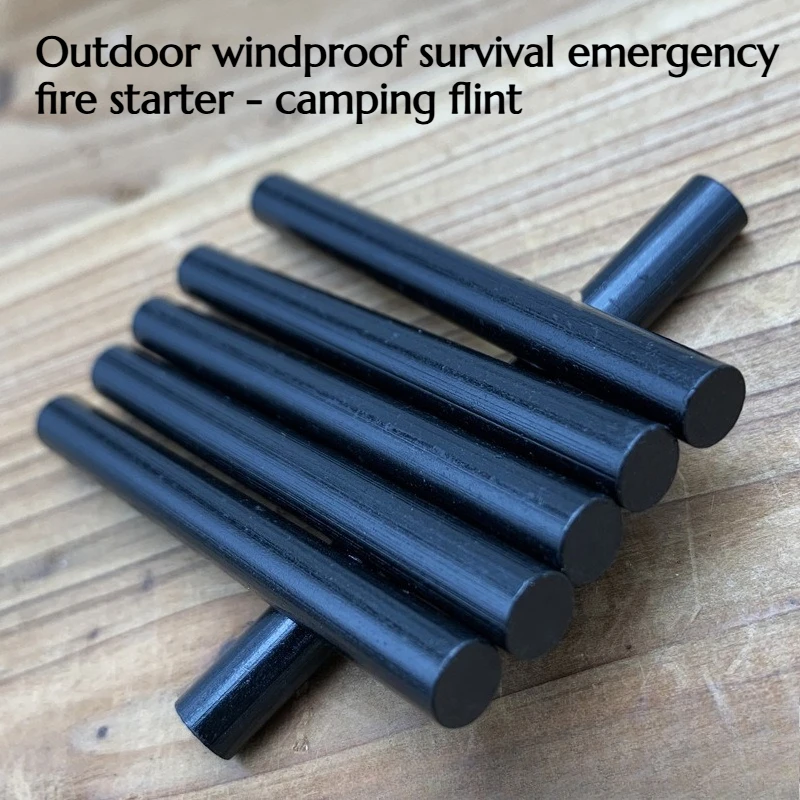 

5PCS Camping Windproof Large-sized Solid Flint Outdoor Survival Magnesium Rod Emergency Fire Starter