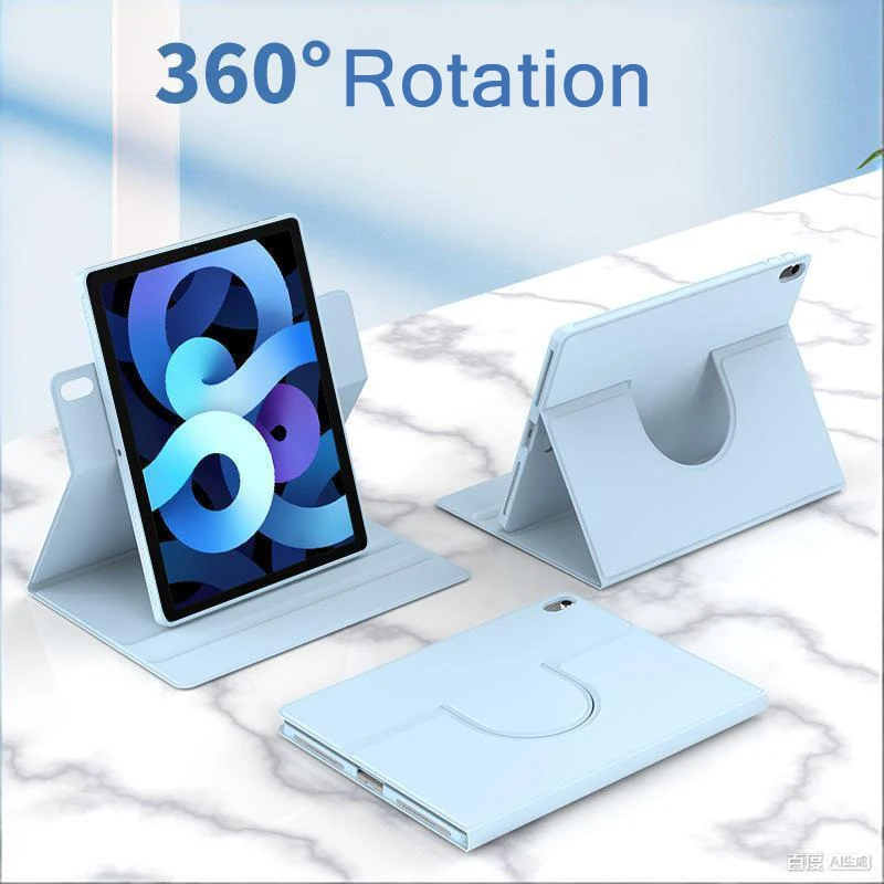 Case For iPad Air Pro 2025 2026 M4 MINI 3 4 5 6 7 8 9 10th 11th Gen Cases 10.9 10.2 11 12.9 13 360 Rotation Stand Tablet Cover