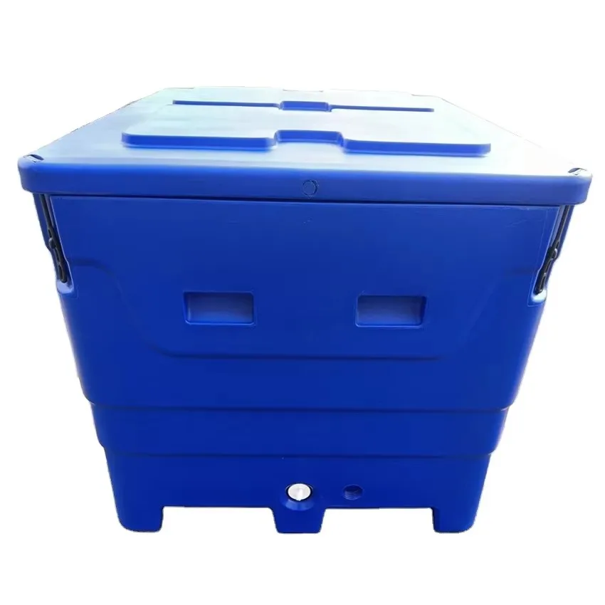 1000L rotational plastic double wall insulated trash can fishing tote bag