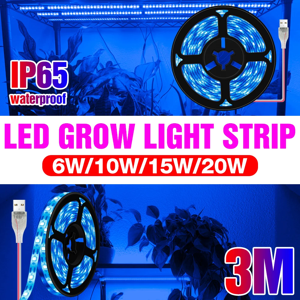 

LED Grow Light Full Spectrum Phytolamp USB Flexible Plant Lights Indoor Flower Seed Cultivation Growbox Hydroponics Phyto Lamp