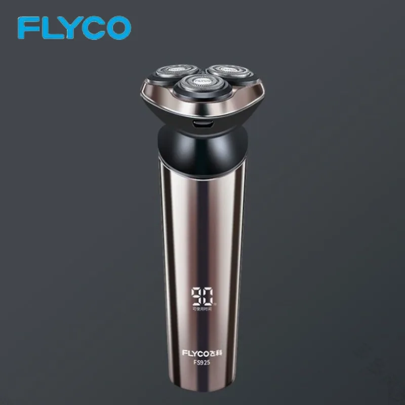 

Flyco FS925 Высококачественная электробритва для мужчин, новая водяная промывка, умный дисплей мощности, портативная роторная бритва, быстрая зарядка